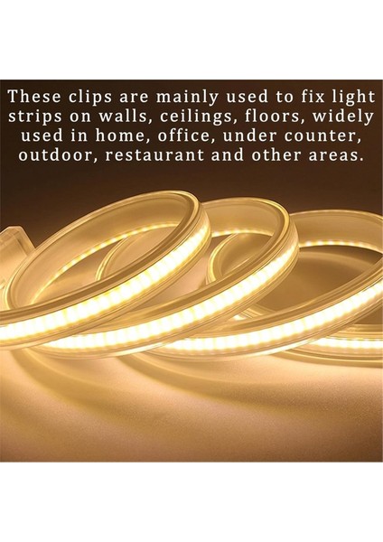 100 Adet LED Şerit Montaj Klipsi Halat Işık Klipleri Neon Halat Işık Montaj Braketleri Vidalarla 5-6mm Geniş Işıklar Için (Yurt Dışından) fiyatları