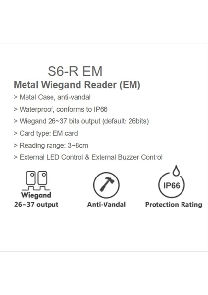 S6R IP66 Su Geçirmez Metal Erişim Kontrol LED Göstergeleri 13.56MHZ Ic Wıegand 26-34 Kart Okuyucu (Yurt Dışından) fırsatları