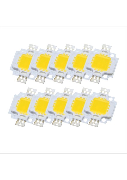 10 Adet 10W LED Çip Ampul 10W LED Lamba Işığı Beyaz Güç Projektör Için Sıcak Beyaz (Yurt Dışından)