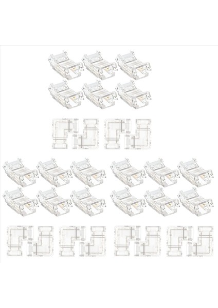 30PCS 2 Pin 8mm Cob LED Konnektör Kiti 8mm Cob LED Şerit Işıklar Için (Yurt Dışından)