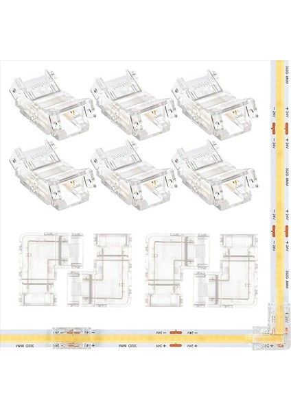 30PCS 2 Pin 8mm Cob LED Konnektör Kiti 8mm Cob LED Şerit Işıklar Için (Yurt Dışından) indirimleri