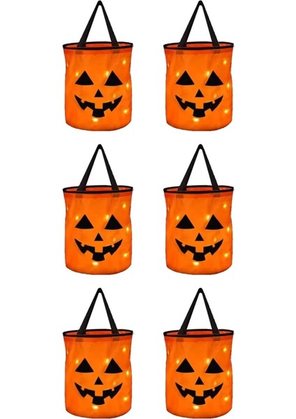 LED Işık Cadılar Bayramı Trick Or Treat Kova Kabak Şeker Çanta Şükran Günü Partisi Si Için Cadılar Bayramı Sepeti 5 Adet (Yurt Dışından)