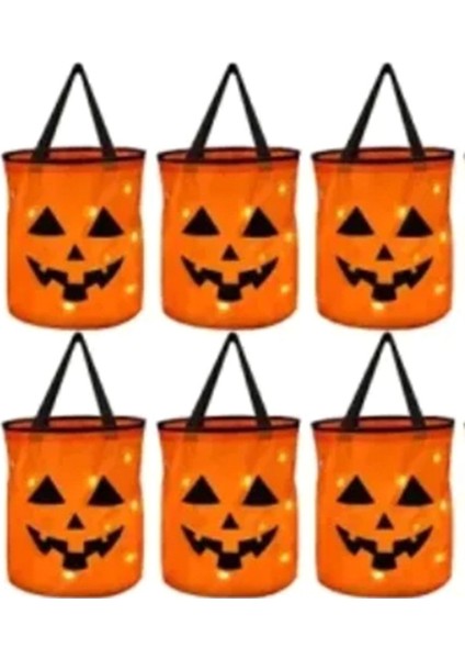 LED Işık Cadılar Bayramı Trick Or Treat Kova Kabak Şeker Çanta Şükran Günü Partisi Si Için Cadılar Bayramı Sepeti 5 Adet (Yurt Dışından) fırsatları