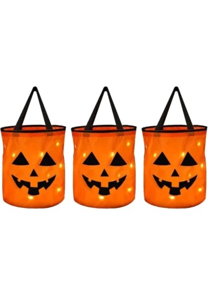 LED Işık Cadılar Bayramı Trick Or Treat Kova Kabak Şeker Çanta Şükran Günü Partisi Si Için Cadılar Bayramı Sepeti 5 Adet (Yurt Dışından) indirimleri