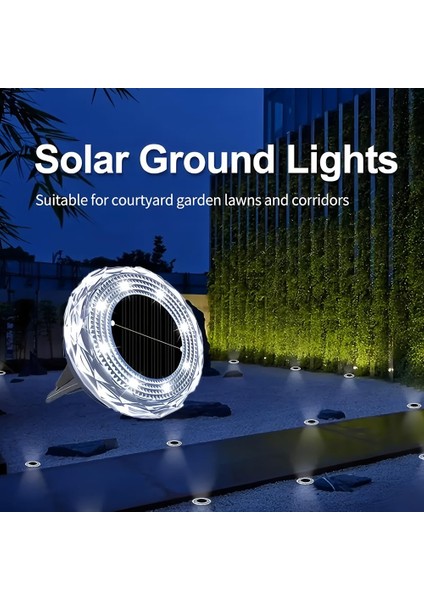 8 Paket Güneş Enerjili Zemin Işıkları Su Geçirmez Dış Mekan Güneş Işıkları Yard Için LED Güneş Enerjili Bahçe Işıkları Veranda Yolu Için (Yurt Dışından) fiyatları