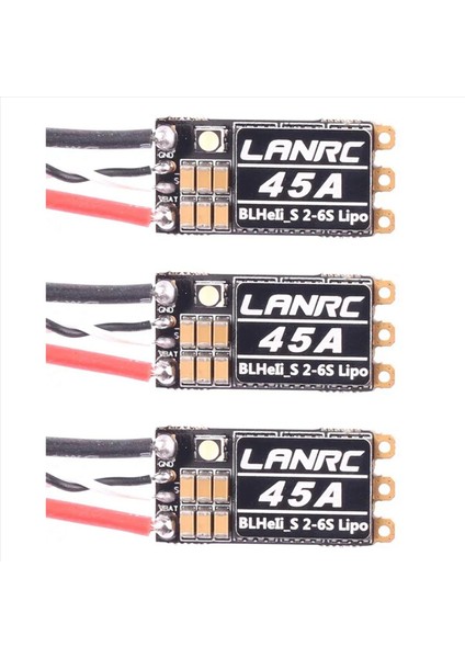 3x Blheli S 2-6s Lipo 45A Fırçasız Esc Dahili Programlanabilir Rgb LED D-Shot 150/300/600 ONESHOT125 (Yurt Dışından)