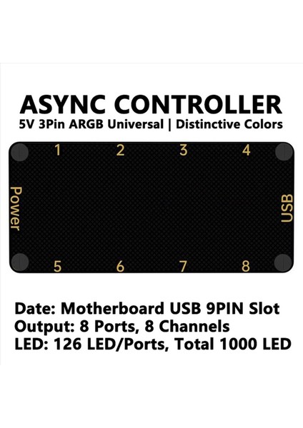 2x Signalrgb Openrgb Evrensel 8 Port 5 V 3pın Argb Asenkron Denetleyici Hub Bilgisayar Pc Kasa Soğutma Fanları Işık (Yurt Dışından) modelleri