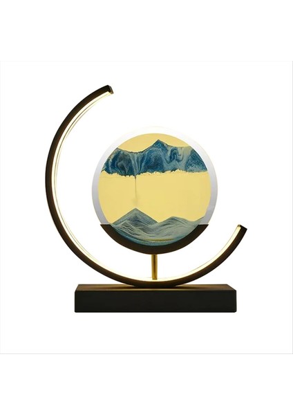 LED Hareketli Kum Sanat Masası Lambası Hızlı ve Gece Işığı 3D Kumsurlu Kum Saati Başucu Lambaları Ev Dekor Leri (Yurt Dışından)