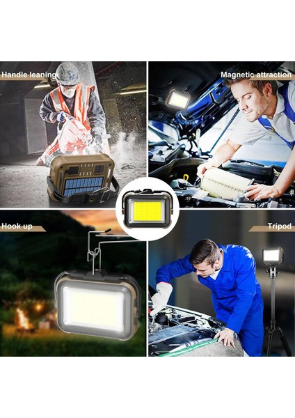 2x Parlak LED Çalışma Işığı - Cob Muayene Lambası Araba Tamir Garaj Kamp Yürüyüş Için Kuyruk Manyetik USB Şarj ile (Yurt Dışından) fırsatları