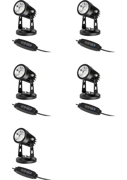 5x Spot Işıklar Iç Mekan Yukarı Işıklar Iç Mekan Zamanlayıcılı 3W Zemin Spot Işığı Iç Mekan Yukarı Aydınlatma 3000K/4000K/5000K Işık Abd Tak (Yurt Dışından)