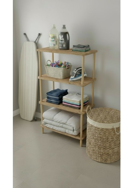 Lina 4 Katlı Atlantik Çam Ahşap Dikdörtgen Çok Amaçlı Raf Sehpa Kitaplık fiyatları
