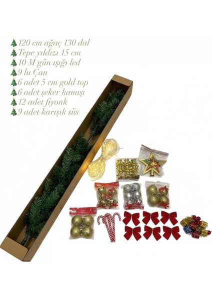 Yılbaşı Süsü Seti, 39 Parça Ağaç Dekorasyonu, Neşeli Bayram Atmosferi