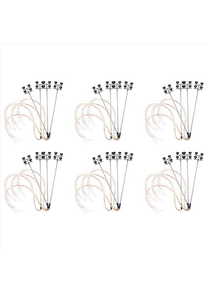 24 Pcs Ho Ölçekli Model Aydınlatma Kulesi Kule Işıkları Model Işıklar Düzeni Elektrik Direği Tren/bahçe/oyun Alanı/stadyum (Yurt Dışından)