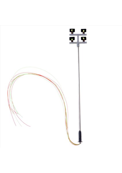 24 Pcs Ho Ölçekli Model Aydınlatma Kulesi Kule Işıkları Model Işıklar Düzeni Elektrik Direği Tren/bahçe/oyun Alanı/stadyum (Yurt Dışından) fırsatları