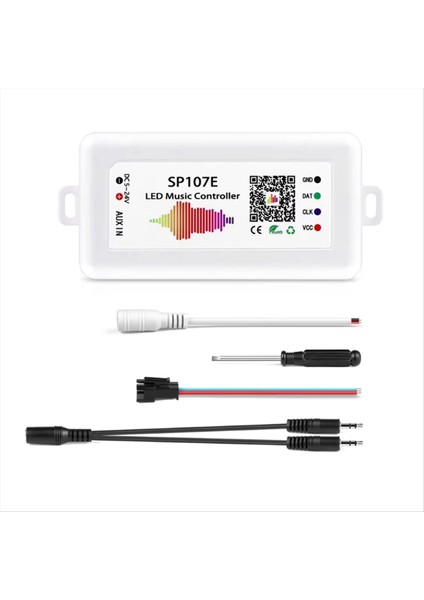 LED Şerit Işık Kontrol Cihazı SP107E Müzik Denetleyicisi Için WS2812B WS2811 LED Şerit Işıklar DC5-24V Rgbıc Piksel Kontrolü (Yurt Dışından)