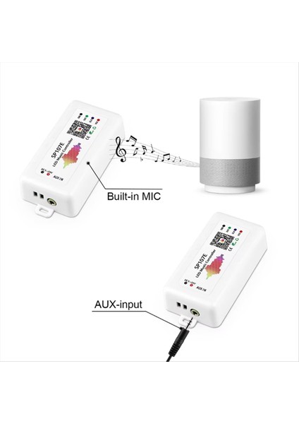 LED Şerit Işık Kontrol Cihazı SP107E Müzik Denetleyicisi Için WS2812B WS2811 LED Şerit Işıklar DC5-24V Rgbıc Piksel Kontrolü (Yurt Dışından) fırsatları