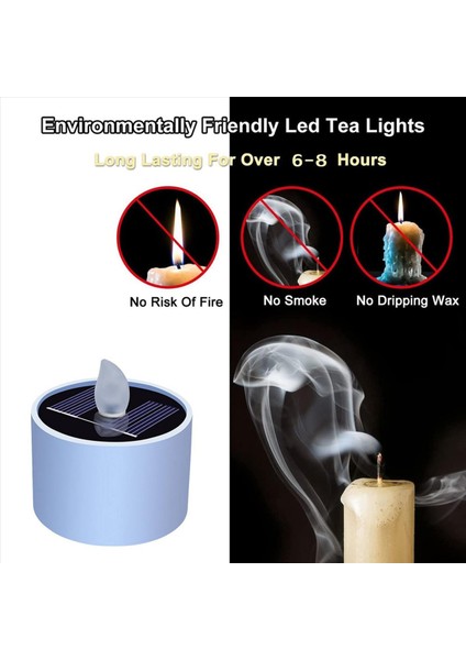 12 Adet Hava Koşullarına Dayanıklı Güneş Enerjili Mumlar Alevsiz Güneş Mumları Bahçe Kamp Için LED Güneş Mumlar Alevsiz Işıklar (Yurt Dışından) fiyatları