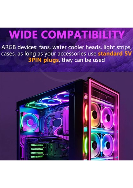2x Signalrgb Openrgb Evrensel 8 Port 5 V 3pın Argb Asenkron Denetleyici Hub Bilgisayar Pc Kasa Soğutma Fanları Işık (Yurt Dışından) indirimleri