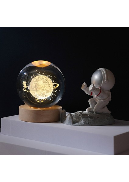 LED 3D Graved Galaxy Ball Gece Işık Yıldızlı Cam Küre Lambası, Ahşap Base Ev Dekoru Kadınlar ve Kızlar Için (Yurt Dışından) modelleri