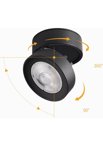 LED Sıva Katlanabilir Tavan Işık Spot 7W Ev Iş Beyaz Için Monte Alüminyum Tavan Spotlar Lamba (Yurt Dışından) fırsatları