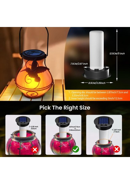 4 Paket Yedek Güneş Işığı Üstleri Titreyen Alev ile Su Geçirmez Dış Mekan Güneş Işığı Parçaları Fener Değiştirme Kiti (Yurt Dışından) fiyatları