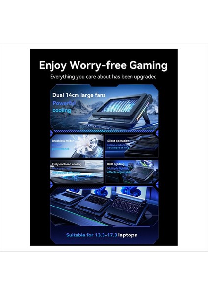 V22 Dizüstü Soğutucusu USB Şarj Rgb Işık 13 3-17 3 Inç Oyun Dizüstü Dizüstü Bilgisayarlar 7 Liği Ayarlanabilir Dizüstü Soğutma (Yurt Dışından) fırsatları