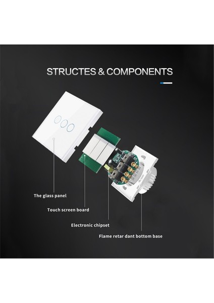 Avrupa AC100-240V Temperli Siyah Beyaz Cam Dokunmatik Anahtar Paneli Duvar Işık Sensörü Düğmesi Çetesi 10A Kesinti 1 Gang(Ab) (Yurt Dışından) indirimleri