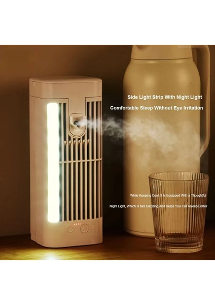 USB Taşınabilir Fan Hava Soğutucu Hafif Masaüstü Atomize Klima Odası Nemlendirici 1200 Mah Uzun Süre Öğrenci Için (Yurt Dışından) fiyatları