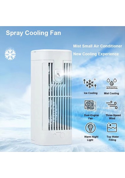 USB Taşınabilir Fan Hava Soğutucu Hafif Masaüstü Atomize Klima Odası Nemlendirici 1200 Mah Uzun Süre Öğrenci Için (Yurt Dışından) fırsatları