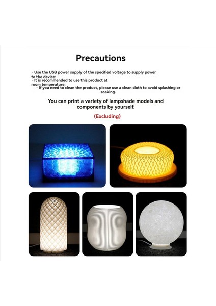 6x 3D Baskı Modeli LED Işık LED Spot 5 V Ultra-Ince Gece Lambası USB Ayarlanabilir LED Işık Garaj Seti Lambası (Yurt Dışından) fırsatları