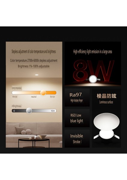 Insan Vücudu Varlığı Akıllı Downlight Spotlight X8R Bluetooth Mesh 2.0 Ayarlanabilir Parlaklık Renk Sıcaklığı (Yurt Dışından) fiyatları