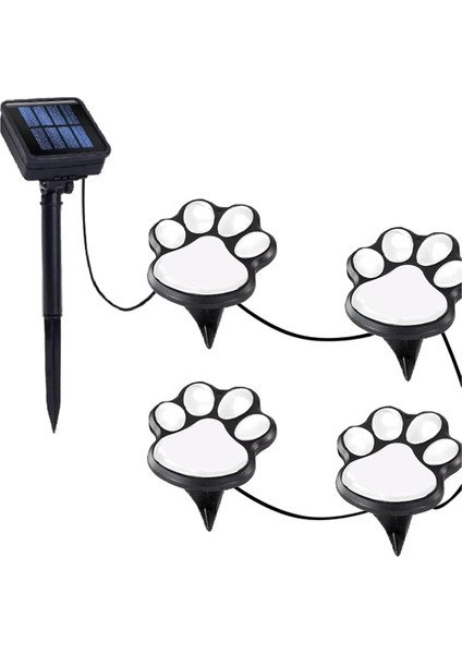 4pcs Solar LED Işık Pençe Lambası Dış Mekan Su Geçirmez Bahçe Yeraltı Lambası Beyaz Işık (Yurt Dışından)