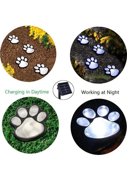 4pcs Solar LED Işık Pençe Lambası Dış Mekan Su Geçirmez Bahçe Yeraltı Lambası Beyaz Işık (Yurt Dışından) indirimleri