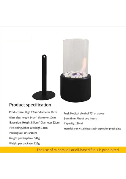 2x Küçük Masa Üstü Ateş Çukuru Kase Mini Taşınabilir Masa Üstü Alkol Şömine Kapalı Dumansız Temiz Siyah (Yurt Dışından) modelleri