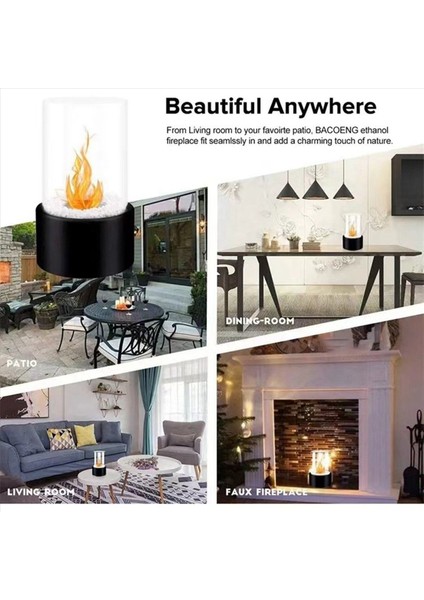 2x Küçük Masa Üstü Ateş Çukuru Kase Mini Taşınabilir Masa Üstü Alkol Şömine Kapalı Dumansız Temiz Siyah (Yurt Dışından) fırsatları