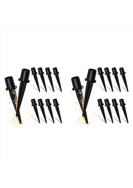 Güneş Işıkları Için 20 Paket Metal Yedek Kazıklar Dış Mekan Güneş Yolu Işıkları Başak Değiştirici Dış Mekan Zemin Kazıkları (Yurt Dışından)