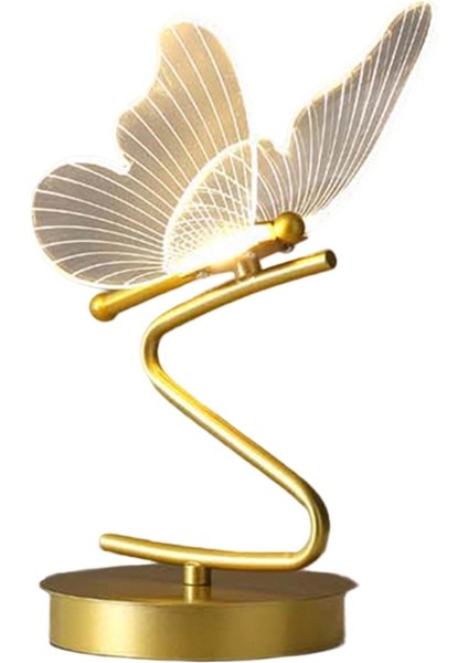 LED Masa Lambası Iç Aydınlatma Anahtarı Düğme Yatak Odası Başucu Oturma Odası Restoran Ev Dekorasyonu Kelebek Masa Lambası(Abd) (Yurt Dışından)