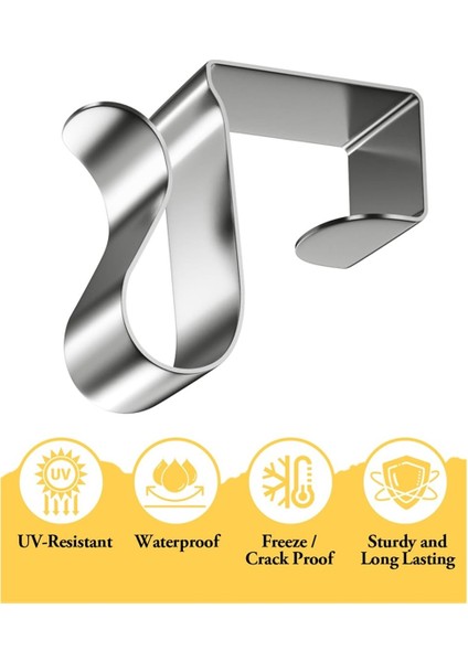 Dış Dize Işıkları Için 50 Adet Metal Noel Işık Klipleri - Xmas Mevsimsel Halat Için Hava Koşullarına Dayanıklı Oluk Klipleri (Yurt Dışından) modelleri