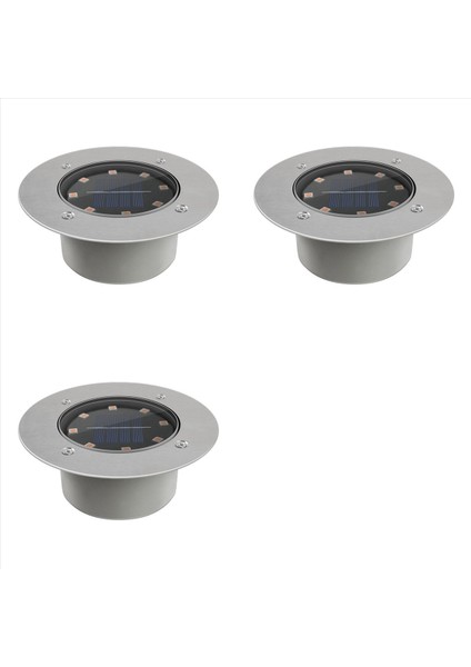 3x Güneş Enerjili Zemin Işıkları Açık Güneş Su Geçirmez LED Işık Bahçe Yard Adım ve Geçit Için Soğuk Beyaz LED Güneş Işıkları (Yurt Dışından)