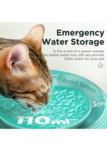 Akıllı Ultra Sessiz Şelale 2 5l Kedi Su Sebili Akıllı Pompa ile Kediler Için Pet Su Çeşmesi Dahili LED Işık (Yurt Dışından) indirimleri