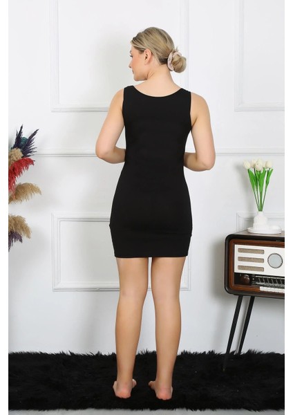 Bayan Kalın Askılı Tunik Body Siyah fırsatları