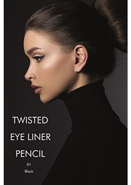 Asansörlü Göz Kalemi 01 Black Suya Dayanıklı Yumuşak Uç ile Kolay Uygulama modelleri