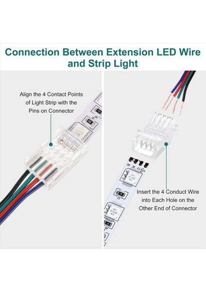 3 Takım 16 4ft Rgb LED Tel 22 Awg 4pin Rgb Tel LED Şerit Konektörü ile 22 Ölçer 4 Renk Rgb Rgb LED Şeritler Için 3528 (Yurt Dışından) modelleri