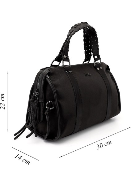 Kadın Siyah Süete Siyah El ve Omuz Çantası fiyatları