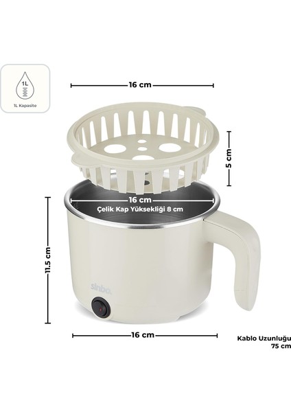 SCO-5063 Çok Fonksiyonlu Pişirici -Pilav,makarna,yumurta,çorba Pişirici fiyatları
