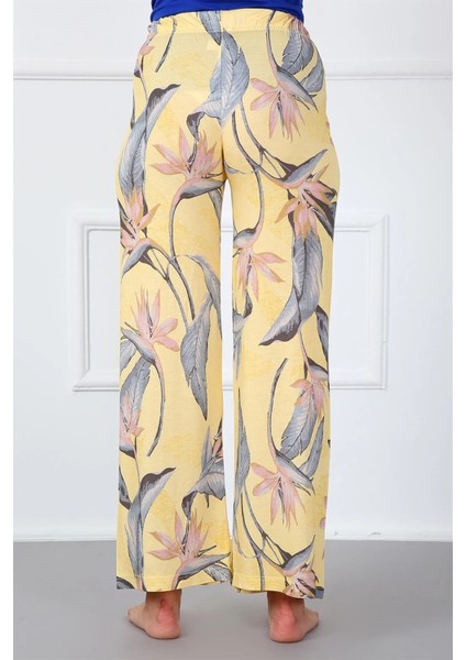 Bayan Penye Bol Paça Pantolon Sarı fırsatları