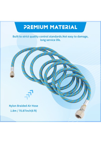 Airbrush Adaptör Seti, Hızlı Çıkarmalı Airbrush Adaptör Kiti, Naylon Örgülü Hava Hortumu, Hava Kompresörü ve Airbrush Hortumu Için (Yurt Dışından) indirimleri