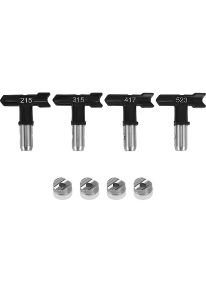 4 Adet Tersinir Havasız Boya Püskürtme Ucu, Havasız Püskürtme Makinesi Parçaları (215,315,417,523) (Yurt Dışından)
