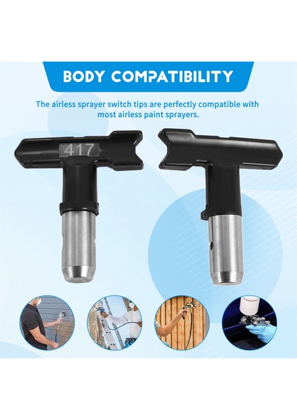 4 Adet Tersinir Havasız Boya Püskürtme Ucu, Havasız Püskürtme Makinesi Parçaları (215,315,417,523) (Yurt Dışından) indirimleri