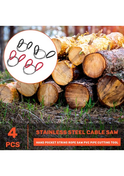 Boru Kesiciler 4 Adet Paslanmaz Çelik Kablo Testeresi, Metal Tel Testeresi El Cep Ipi Halat Testeresi Ahşap Için Pvc Boru Kesme Aleti (Yurt Dışından) fırsatları